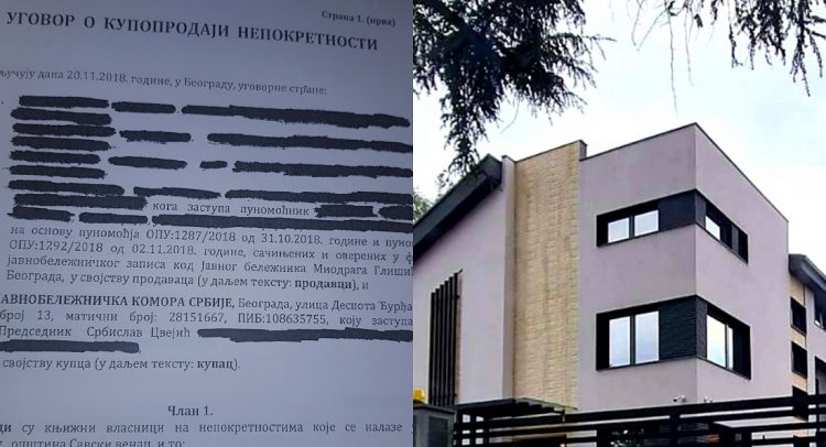 Potvrđeno pisanje ucentar.rs: NOTARI KUPILI VILU NA DEDINJU!
