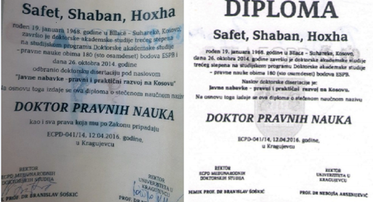 šokantno: Policija u Kragujevcu pronašla nacrt „šiptarske“ diplome koja je pokrenula aferu!