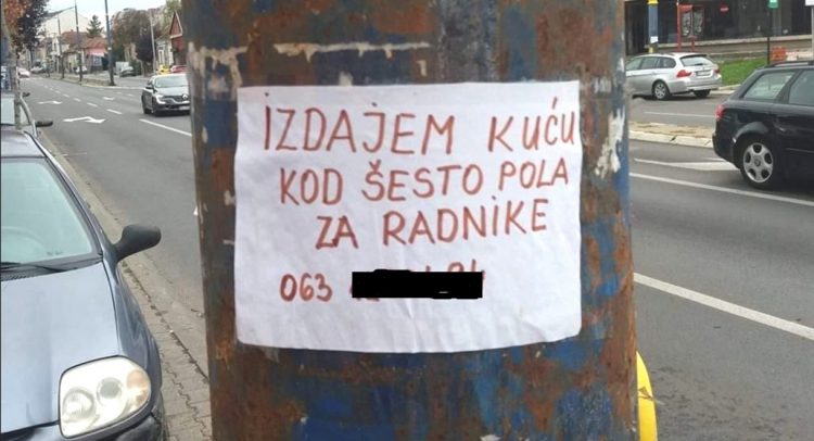 Hit oglas u Kragujevcu- izdaje kuću kod šesto pole..