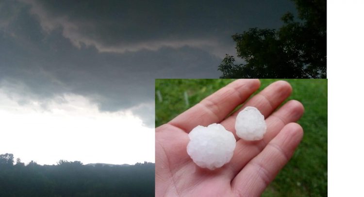 na licu mesta: Strašno nevreme oko Topole. Grad tukao po voćnjacima (VIDEO plus foto)