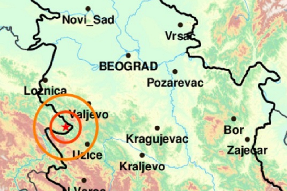 Zemljotres u Srbiji- epicentar kod Bajine Bašte 3,1 Rihtera