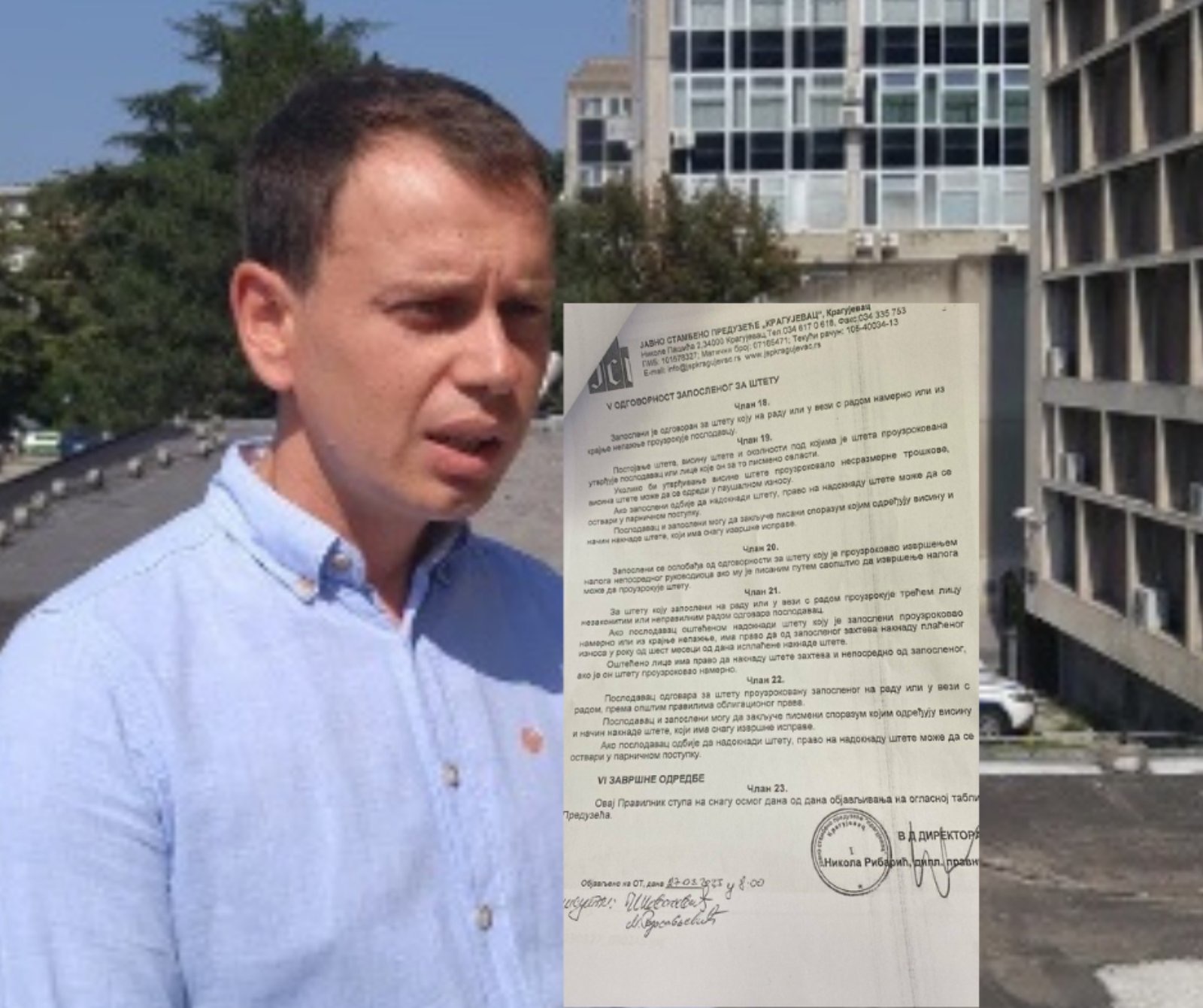 (FOTO) ŠOK: Za 500 dinara ŠALJE IZVRŠITELJE dok ujedno MALTRETIRA i TLAČI radnike. Direktor JSP KG za par meseci učinio NEUČINJIVO.