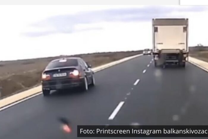 (VIDEO)OVAJ VOZAČ BMW JE OPASNOST NA PUTU: Dao je gas i krenuo da obilazi kamion, u deliću sekunde ŽIVOTI SU VISILI O KONCU