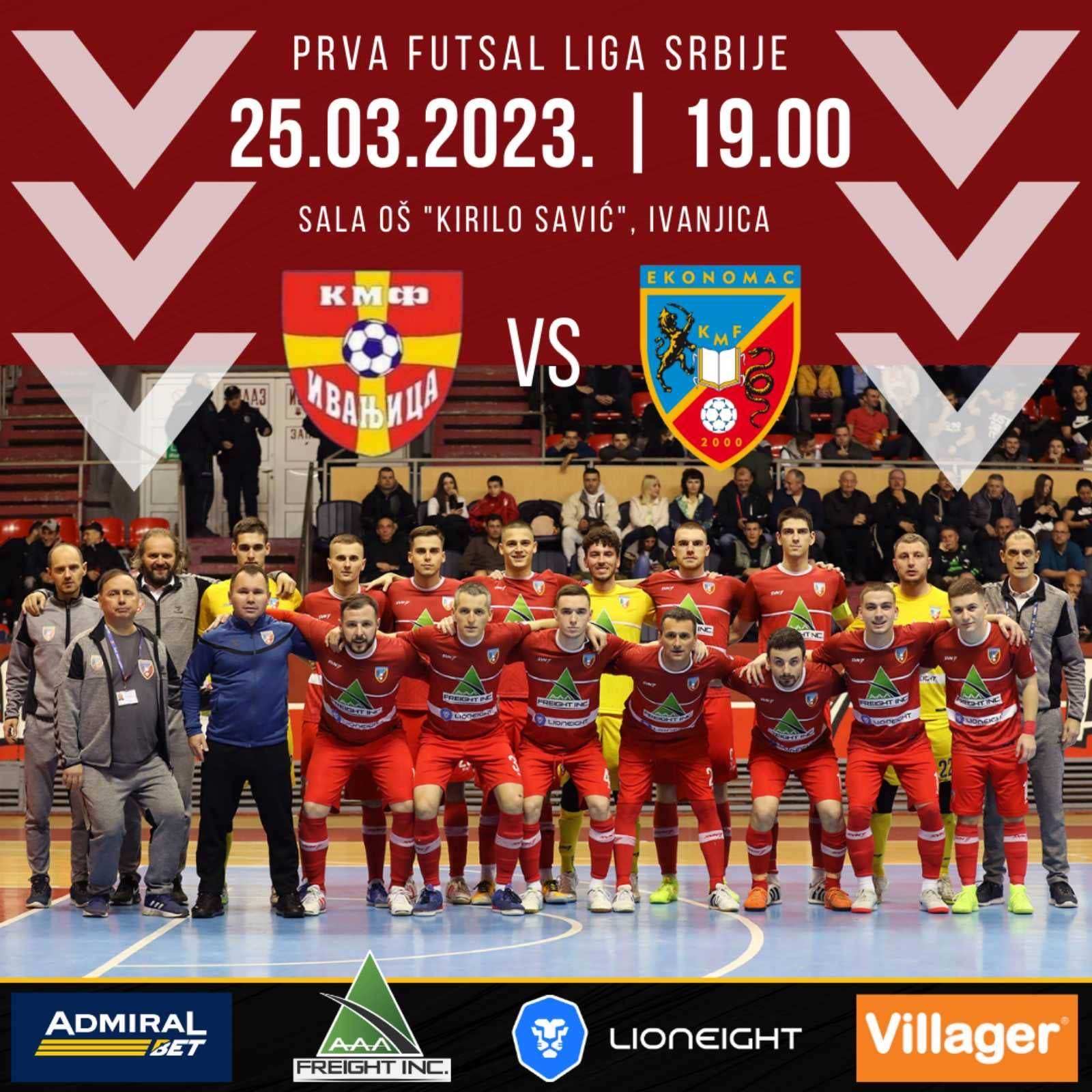 FUTSAL: Ekonomac gostuje u Ivanjici