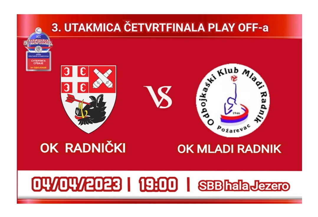 Odbojkaši RADNIČKOG pred odlučujućom bitkom za POLUFINALE plej-ofa.
