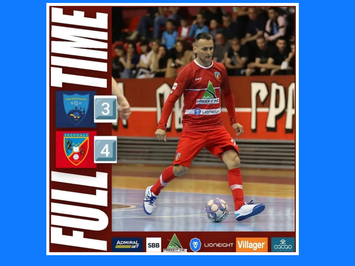 FUTSAL: Simić pogodio u finišu za pobedu Ekonomca