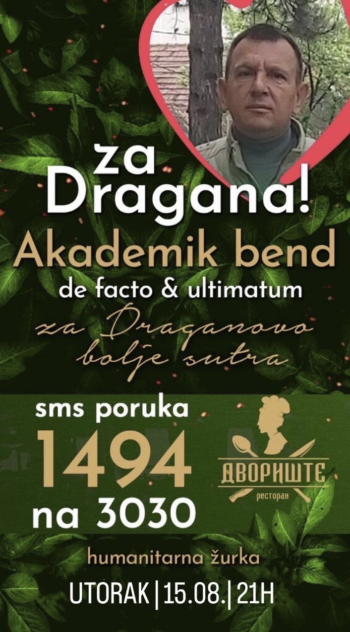 Humanitarna žurka za Draganovo ozdravljenje