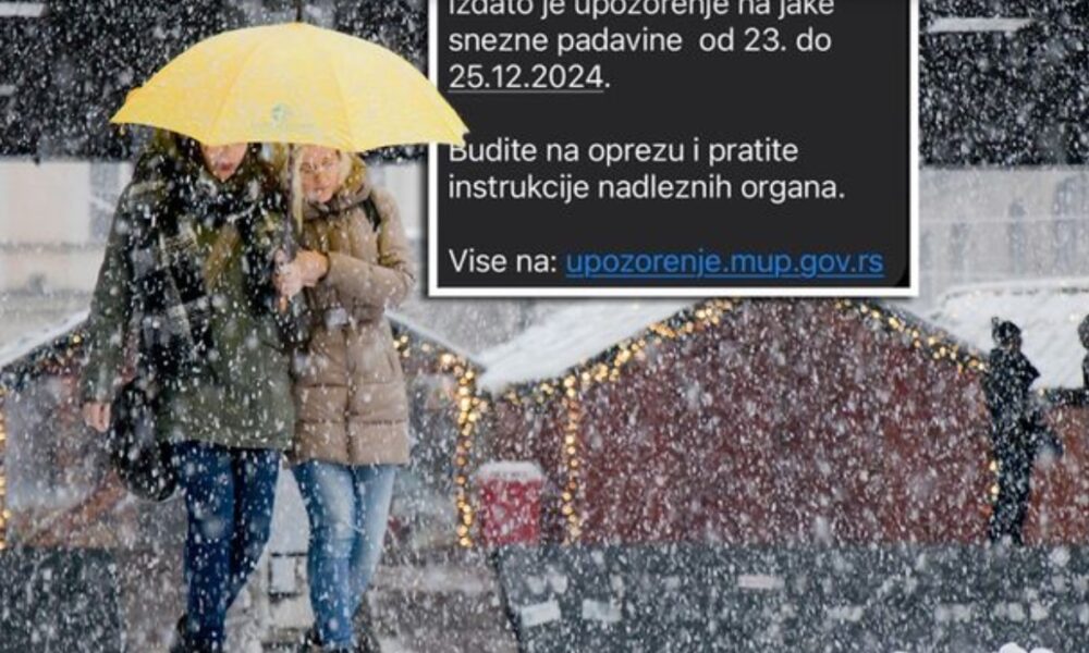 MUP SRBIJE POČEO SA SLANJEM SMS! Građani, oprez: Na snazi upozorenje na jako snežno nevreme, a ovo su uputstva! (foto)