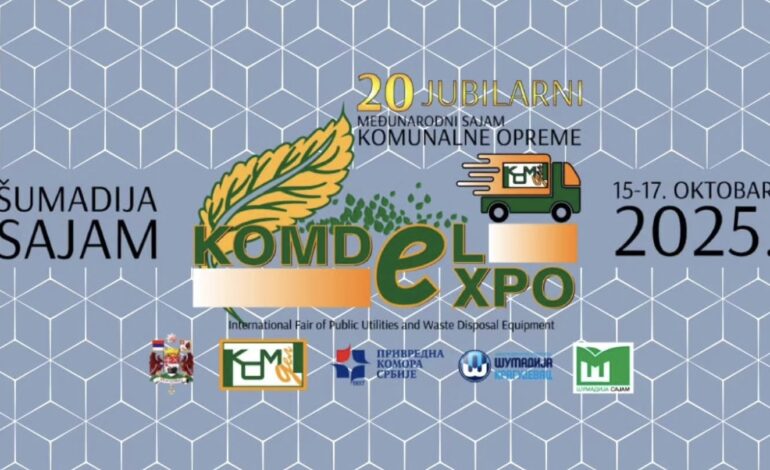 Sve spremno za „Komdel Expo 2025“: Kragujevac domaćin Međunarodnog sajma komunalne opreme