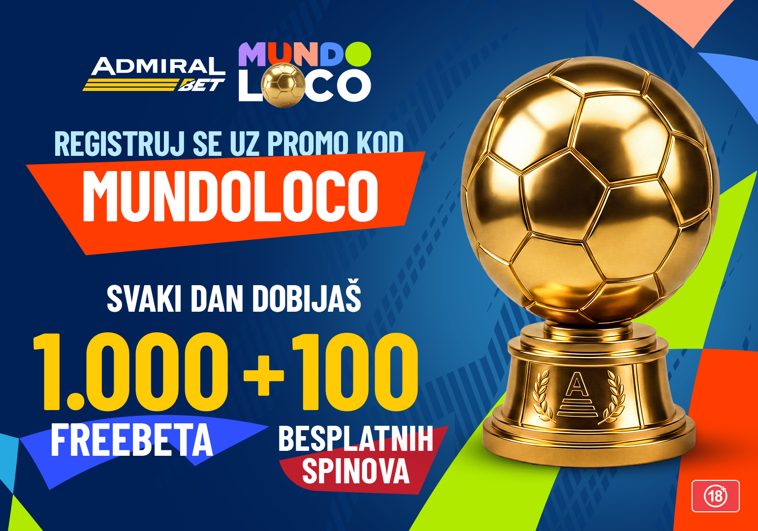 SAMO U ADMIRALBETU – ČAK 40 DANA BONUSA TOKOM MUNDIJALA