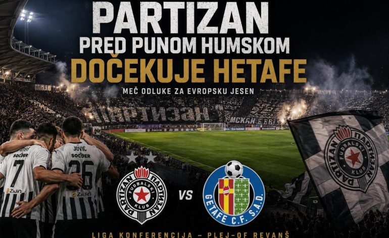 PARTIZAN PRED PUNOM HUMSKOM DOČEKUJE HETAFE
