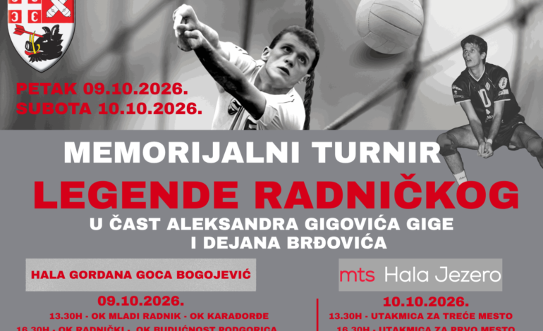 Legende Radničkog ponovo okupljaju odbojkašku porodicu u Kragujevcu: Dva dana sporta u čast Gigovića i Brđovića